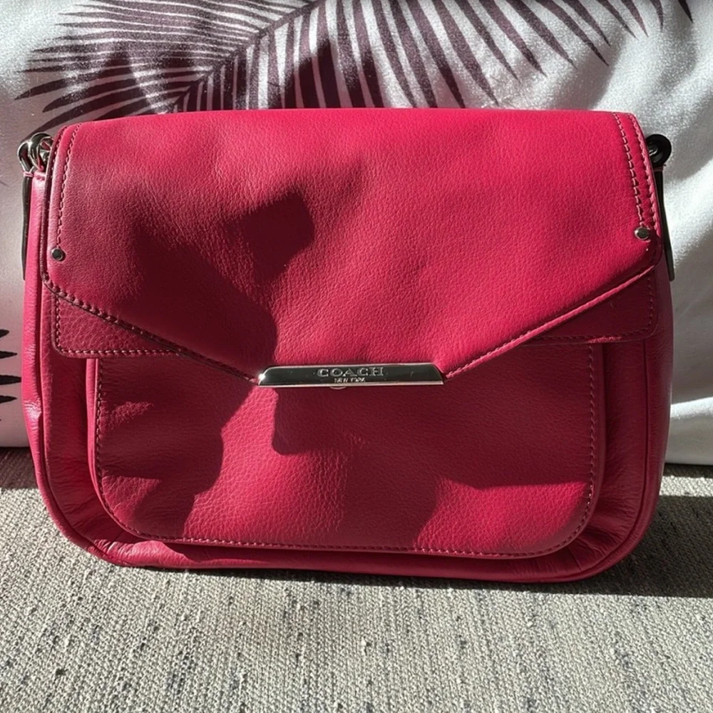 Coach F31844 Taylor leather Mini Flap Crossbody, Berry